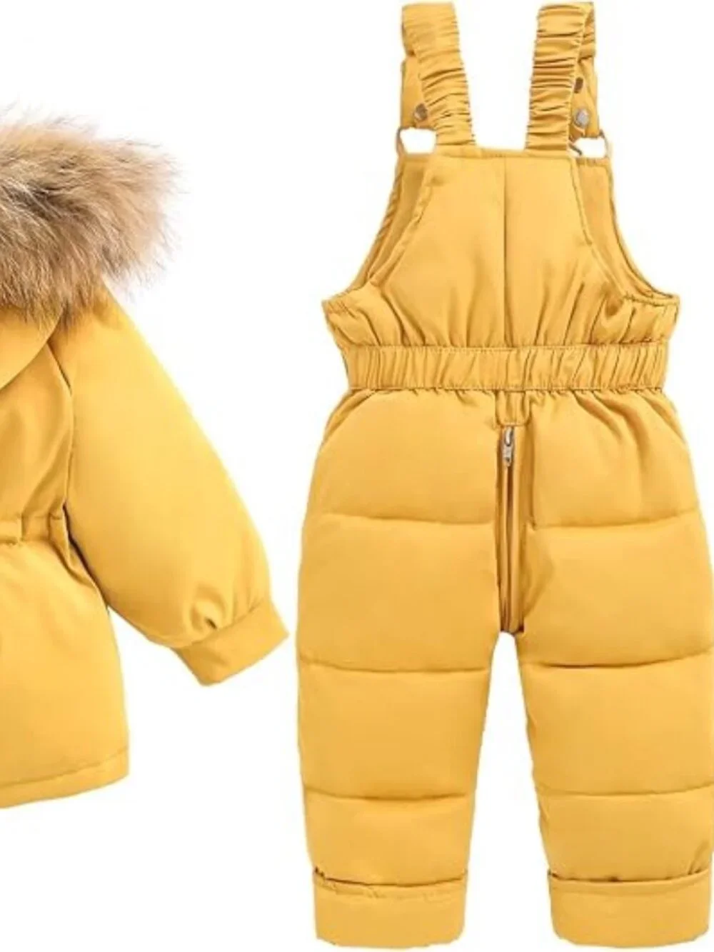 Toddler Boys Snowsuit Girls Snow Pant And Jacket bib Winter Kids Clothes Coat